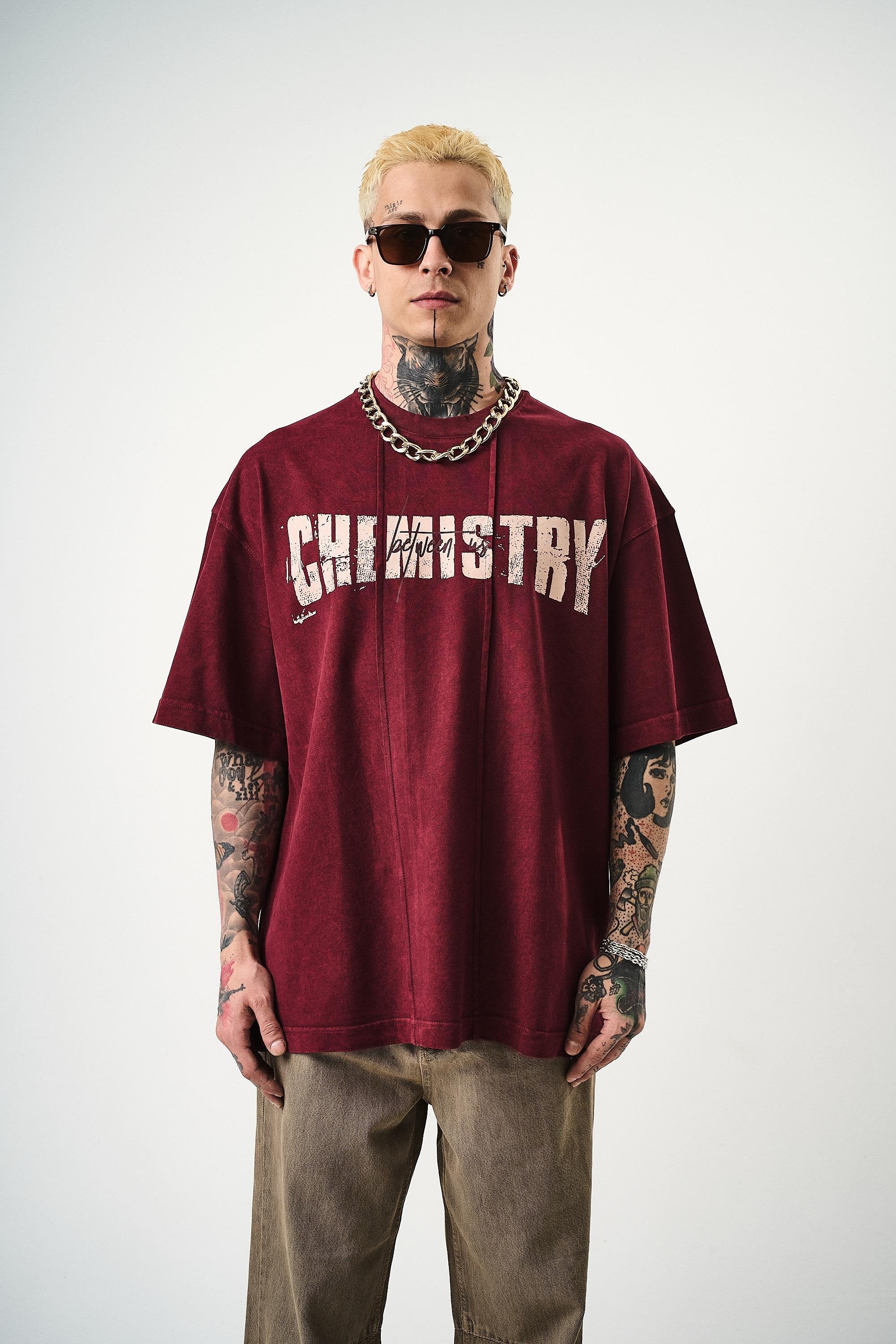 Men's Chemistry Printed Wash-Down Oversize T-Shirt