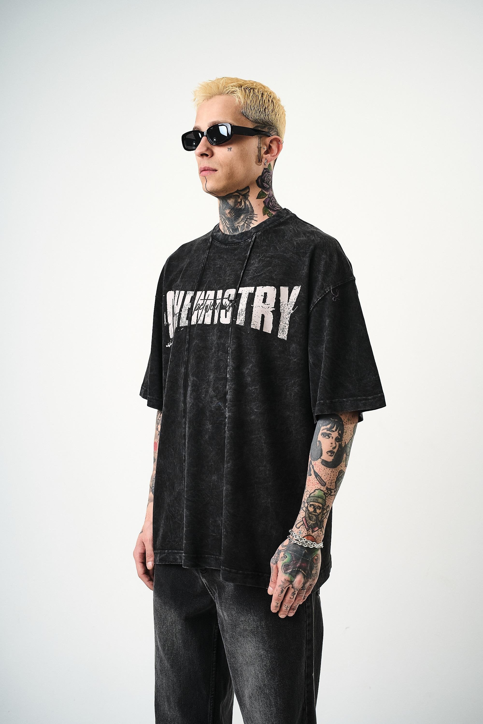 Men's Chemistry Printed Wash-Down Oversize T-Shirt
