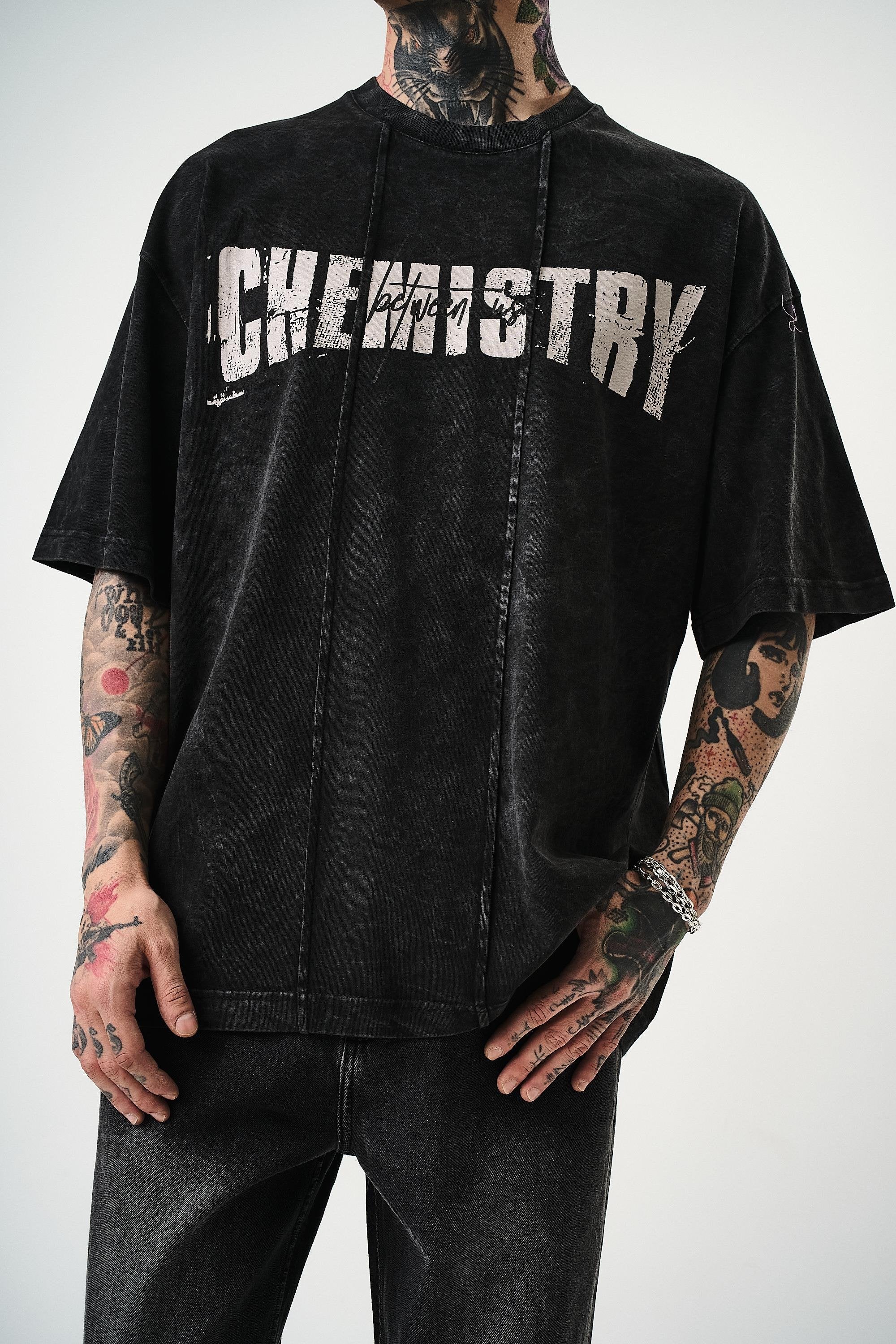 Men's Chemistry Printed Wash-Down Oversize T-Shirt