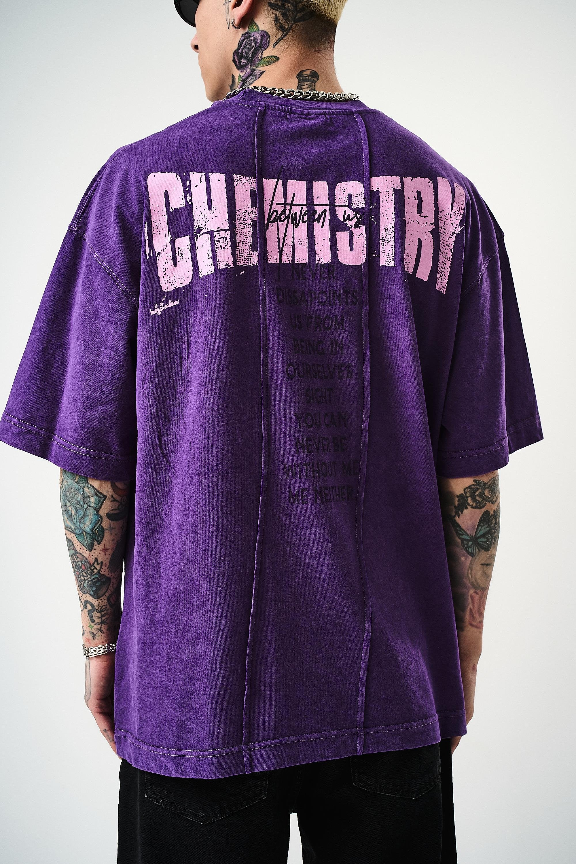 Men's Chemistry Printed Wash-Down Oversize T-Shirt