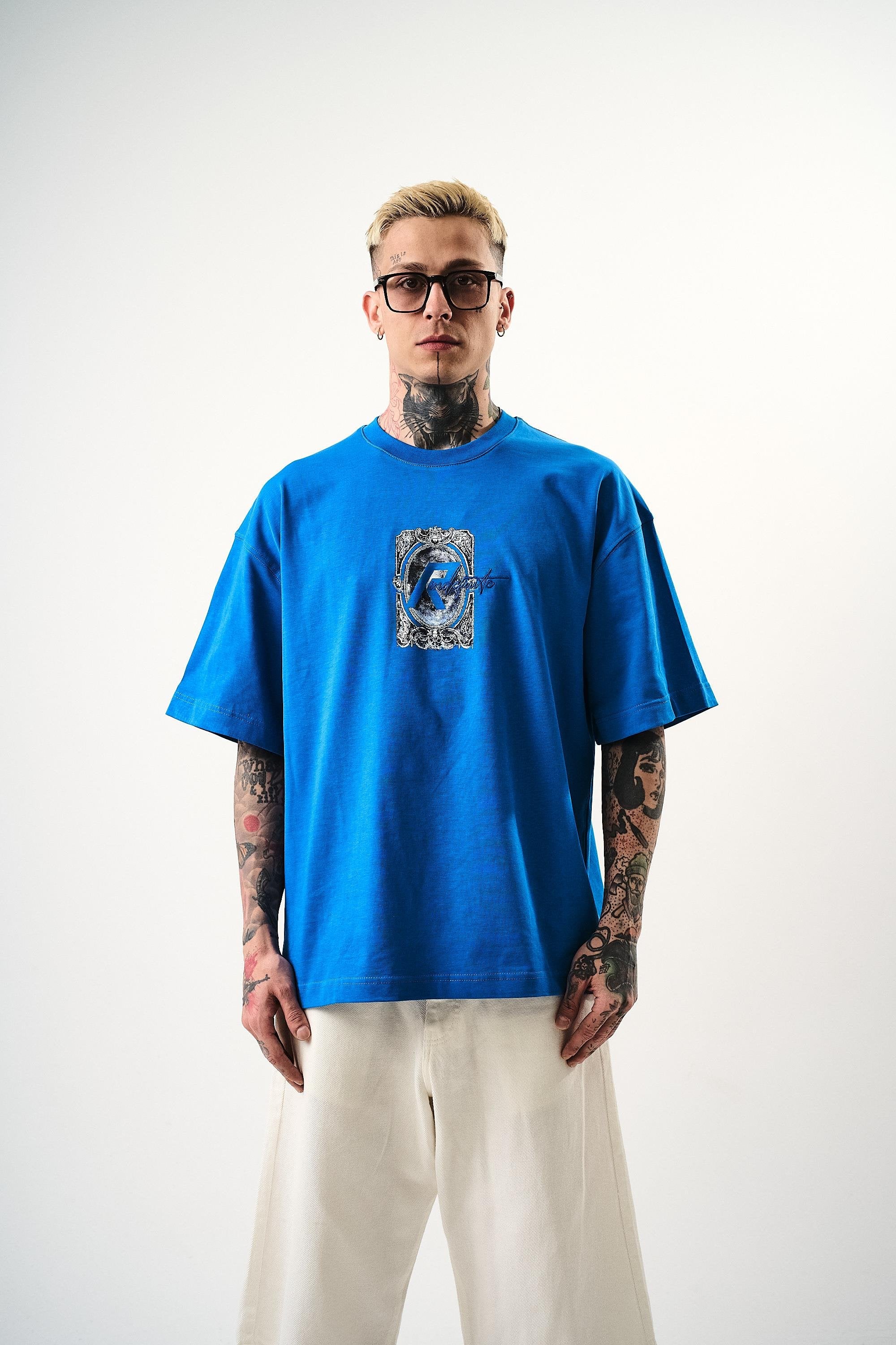 Men's Indefinite Printed Oversize T-Shirt Black