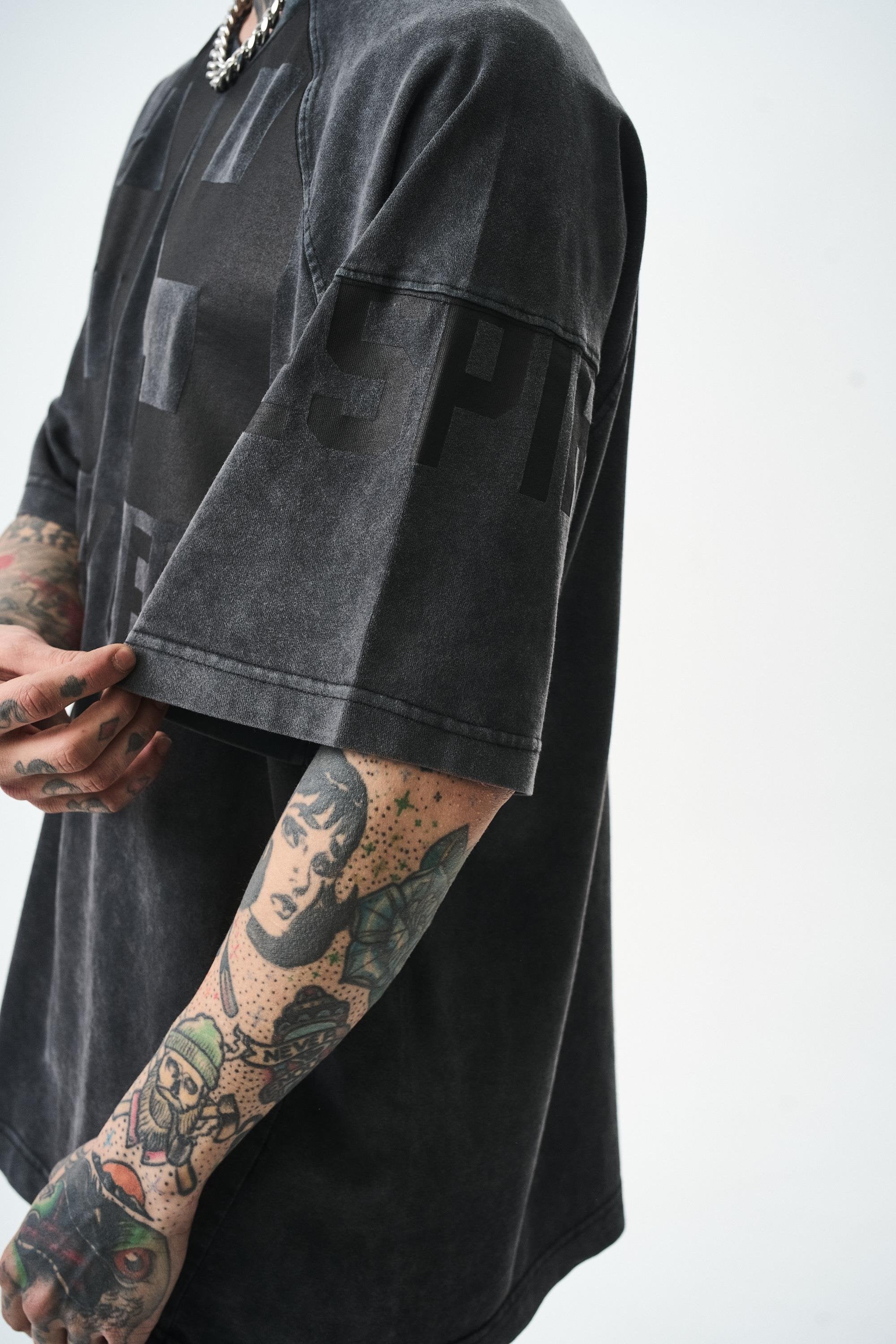 Men's PlayOff 99 Printed Washed Oversize T-Shirt Black